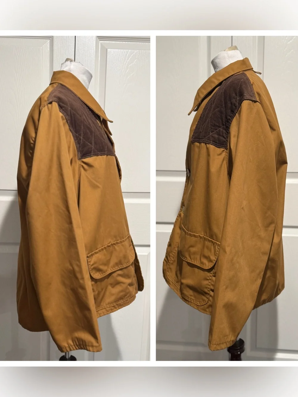 Vintage 50s 60s Black Sheep Brand Canvas Hunting Field Jacket - Plaid Lined